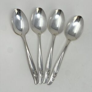 International Rogers EXQUISITE Silverplate 1957 Teaspoons 6 1/8” Set Of 4